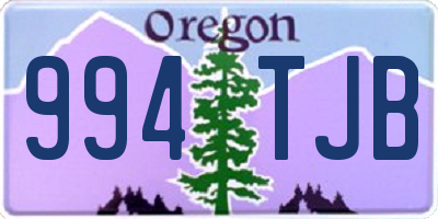 OR license plate 994TJB