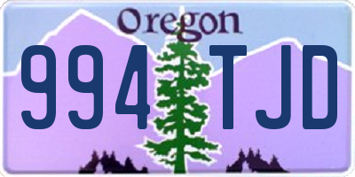 OR license plate 994TJD