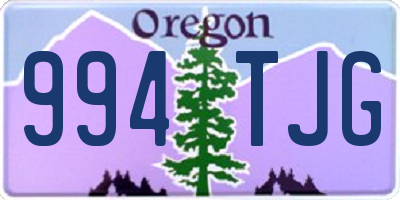 OR license plate 994TJG