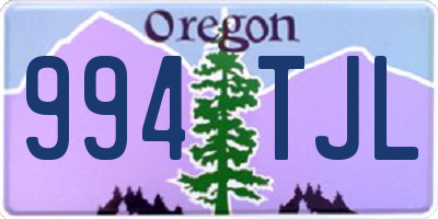 OR license plate 994TJL