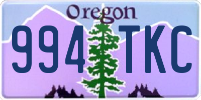 OR license plate 994TKC