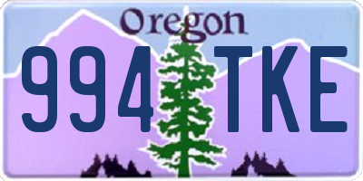 OR license plate 994TKE