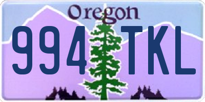 OR license plate 994TKL