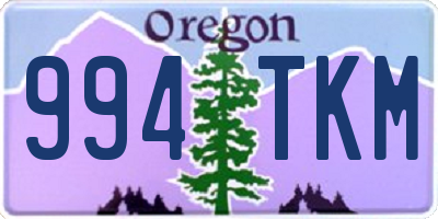 OR license plate 994TKM