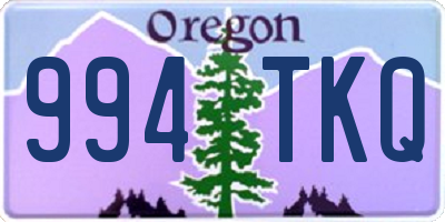 OR license plate 994TKQ