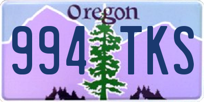 OR license plate 994TKS