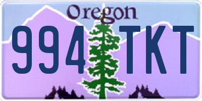 OR license plate 994TKT