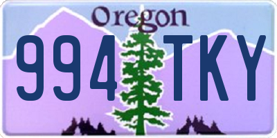 OR license plate 994TKY