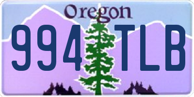 OR license plate 994TLB