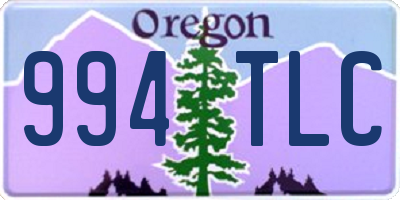 OR license plate 994TLC