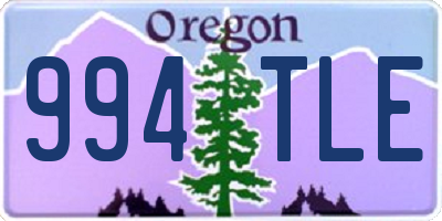 OR license plate 994TLE