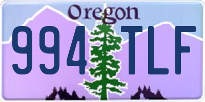 OR license plate 994TLF