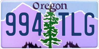 OR license plate 994TLG