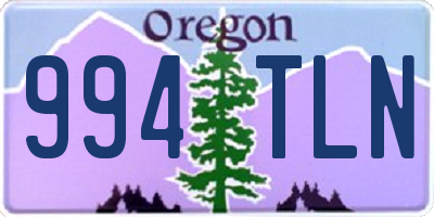 OR license plate 994TLN