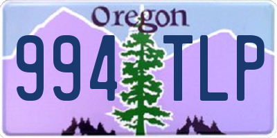OR license plate 994TLP