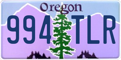 OR license plate 994TLR