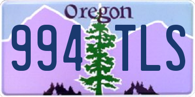 OR license plate 994TLS