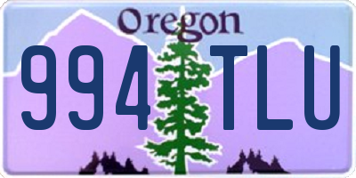 OR license plate 994TLU