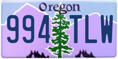OR license plate 994TLW