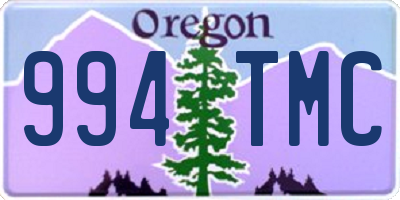 OR license plate 994TMC