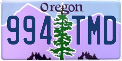 OR license plate 994TMD