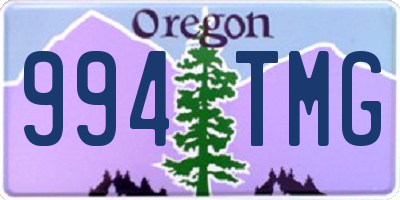 OR license plate 994TMG