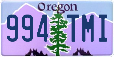 OR license plate 994TMI