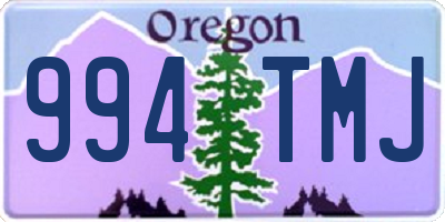 OR license plate 994TMJ