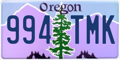 OR license plate 994TMK