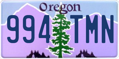 OR license plate 994TMN