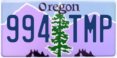 OR license plate 994TMP