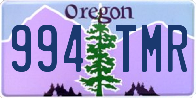 OR license plate 994TMR