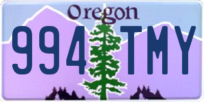 OR license plate 994TMY