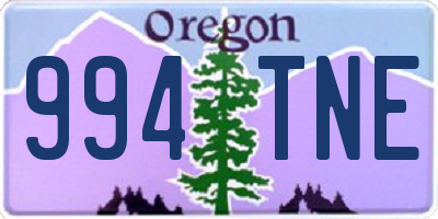 OR license plate 994TNE