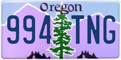 OR license plate 994TNG