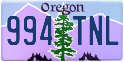 OR license plate 994TNL