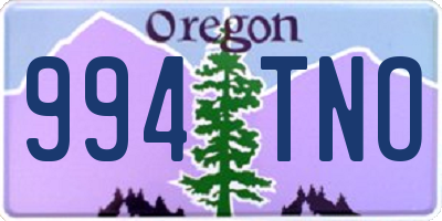 OR license plate 994TNO