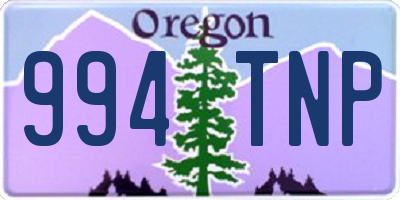 OR license plate 994TNP