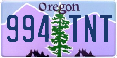 OR license plate 994TNT