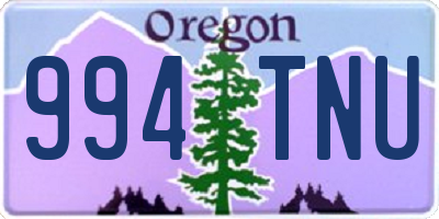 OR license plate 994TNU