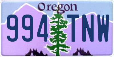 OR license plate 994TNW