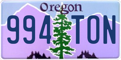 OR license plate 994TON