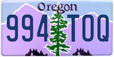 OR license plate 994TOQ