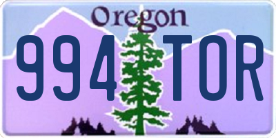 OR license plate 994TOR