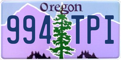 OR license plate 994TPI