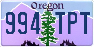OR license plate 994TPT