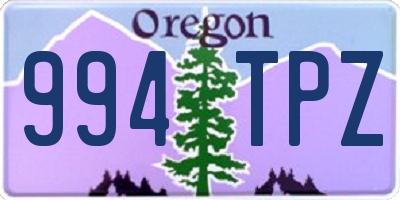 OR license plate 994TPZ