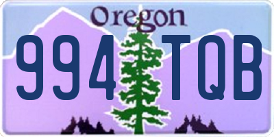 OR license plate 994TQB