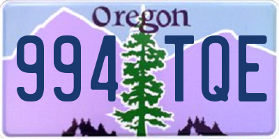 OR license plate 994TQE