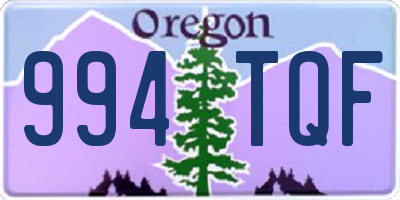 OR license plate 994TQF